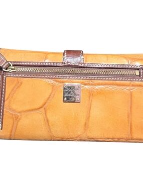 Vintage Dooney & Bourke Tan Croc-Embossed Women's Wallet